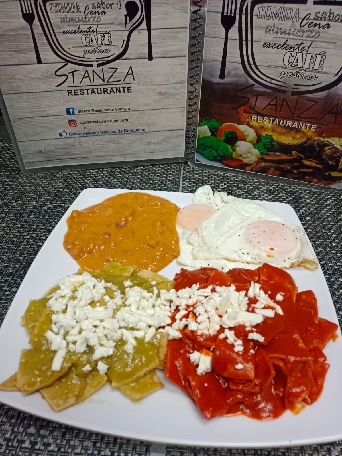 Mixed Chilaquiles (Red and Green Sauces)
